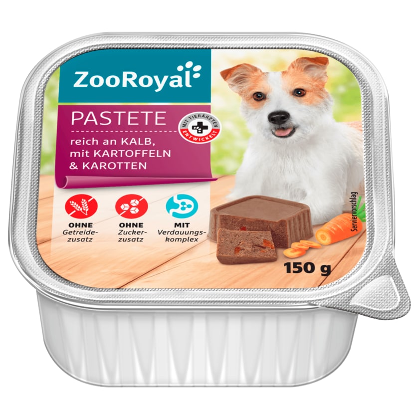 ZooRoyal Pastete mit Kalb, Kartoffeln und Karotten 150g